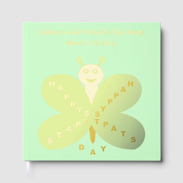 Livre D'or Saint Patrick's Day Butterfly Custom Party (Recto)