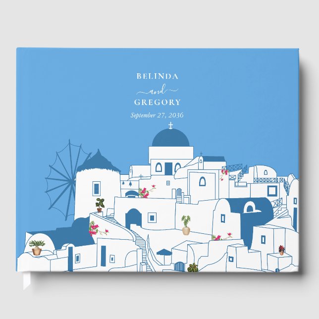 Livre D'or Santorin Destination Mariage de l'île grecque (Recto)