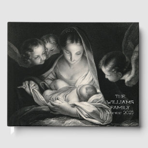 Livre D'or Scène de la Nativité Crib Vierge Marie Bébé Jésus