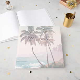 Livre D'or Scène de plage à l'aquarelle pastel rêveuse