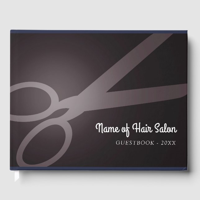 Livre D'or Scisseurs | Dark Brown & White | Salon (Recto)