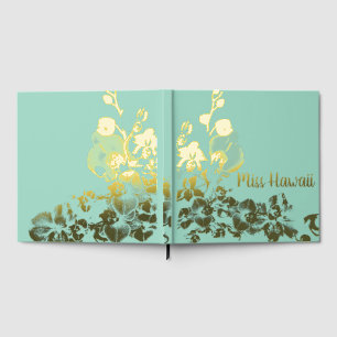 Livre D'or Scrapbook Pageant Foil Orchidées