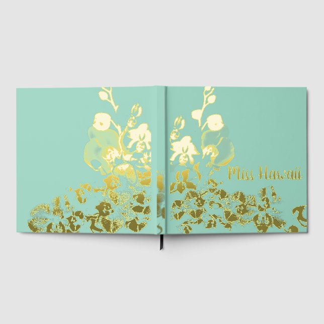 Livre D'or Scrapbook Pageant Foil Orchidées (Complet)