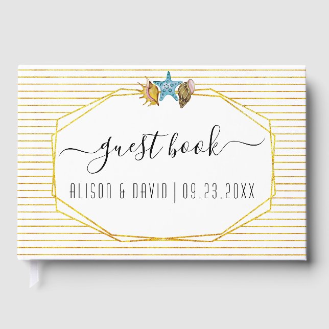 Livre D'or Script calligraphie aquarelle mariage (Recto)