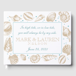 Livre D'or Seashells Nautical Beach Wedding Photo
