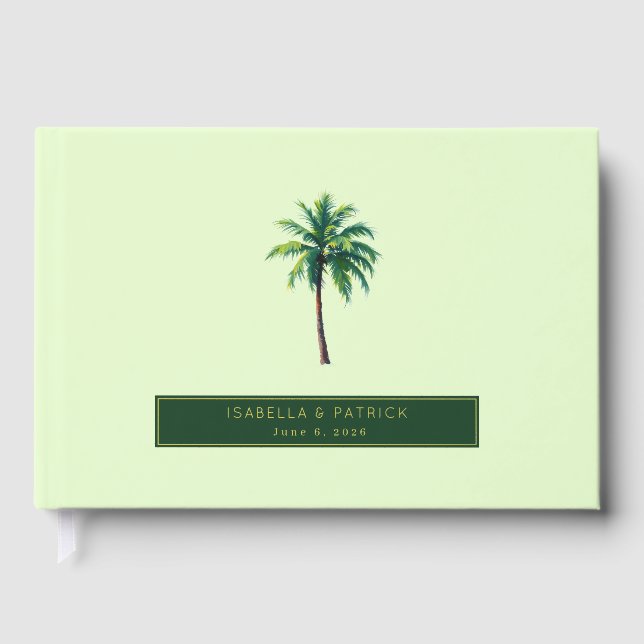Livre D'or Serene Mint Tropical Palm Tree (Recto)