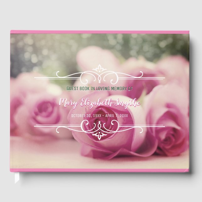 Livre D'or Service commémoratif célébrant une rose vif (Recto)