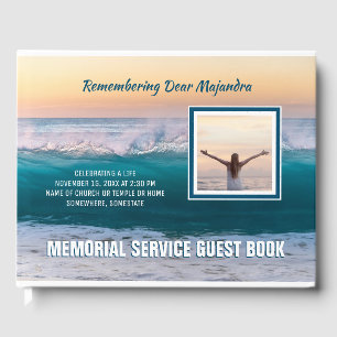 Livre D'or Service Memorial Sea Ocean Waves Ajouter votre pho
