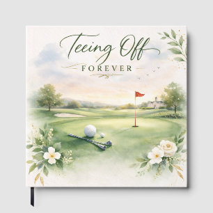 Livre D'or Serviettes de mariage de golf Départ pour toujou