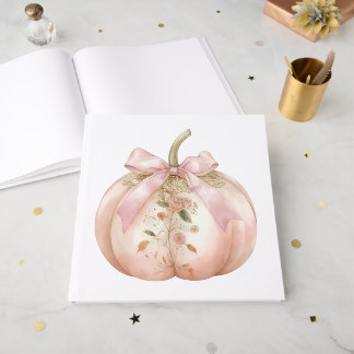Livre D'or Shabby Chic Rose Floral Citrouille Coquette Automn