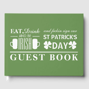 Livre D'or Shamrock et bière irlandaise St Patrick's Day