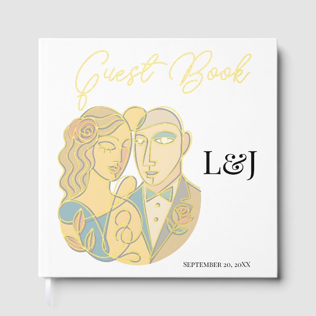 Livre D'or Silhouette artistique Destination Mariage Art mode (Recto)
