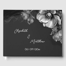 Silver Flower Black | Wedding