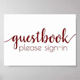 Livre d'or simple Candy Red Script N'importe que