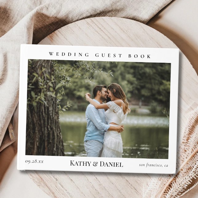 Livre D'or Simple Chic Elegant Calligraphie Mariage photo (Créateur téléchargé)