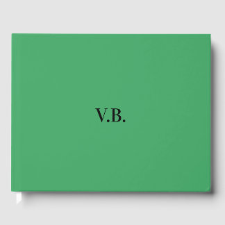 Livre D'or Simple couleur unie ajouter nom texte monogramme 