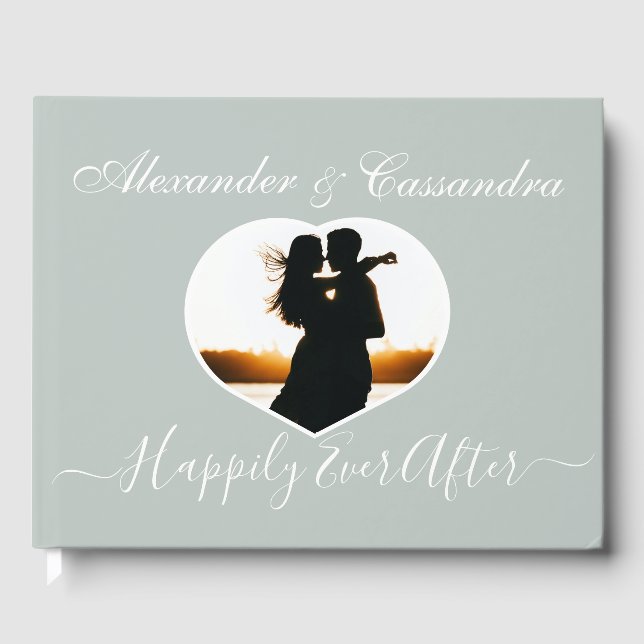 Livre D'or Simple Elégant moderne minimal Eucalyptus Vert mar (Recto)