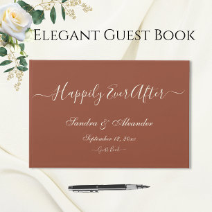 Livre D'or Simple élégant moderne minimaliste mariage en terr