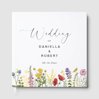 Livre D'or Simple Elegant Wildflower Wedding 
