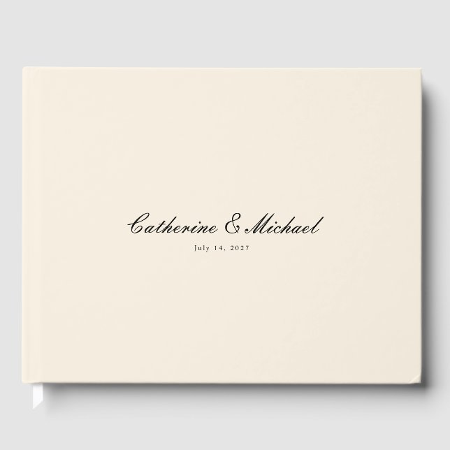 Livre d'or simple et joli pour invités de mariage  (Recto)