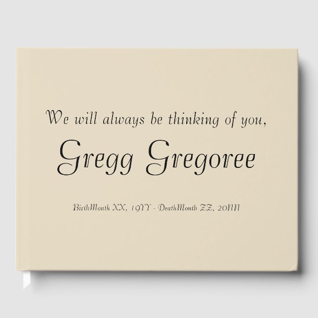 Livre d'or Simple et Respectable (Recto)