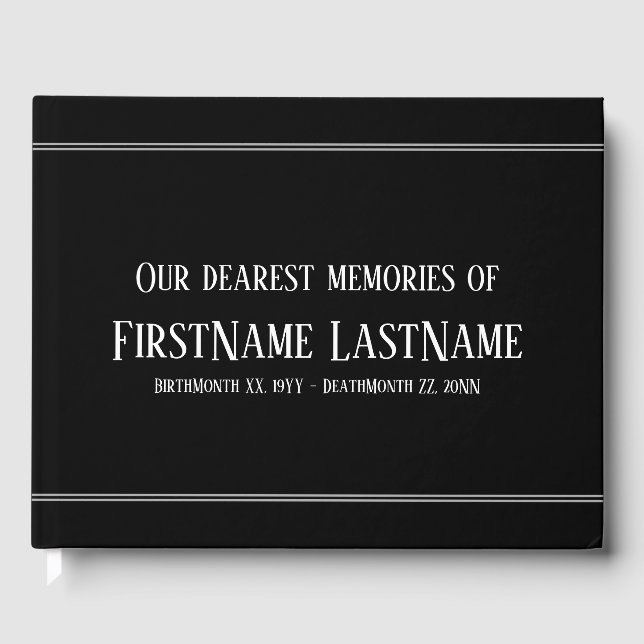 Livre d'or Simple et sobre (Recto)