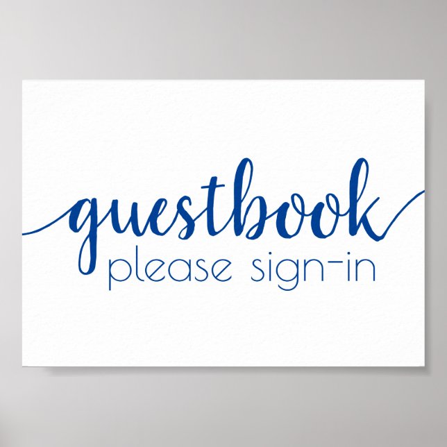 Livre d'or simple | French Blue Any Event Sign (Devant)