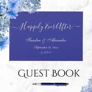 Livre D'or Simple Greek Royal Blue, élégant, moderne Mariage
