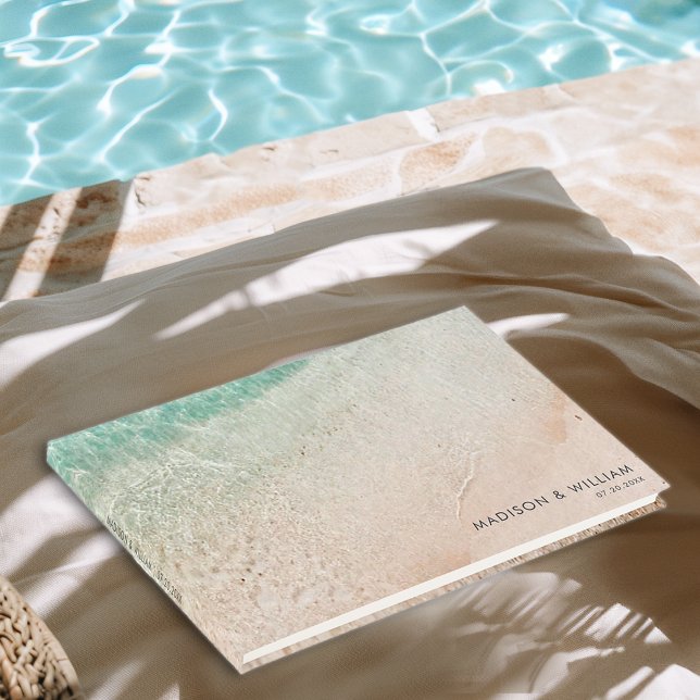 Livre D'or Simple mariage de destination de plage d'été océan (Créateur téléchargé)
