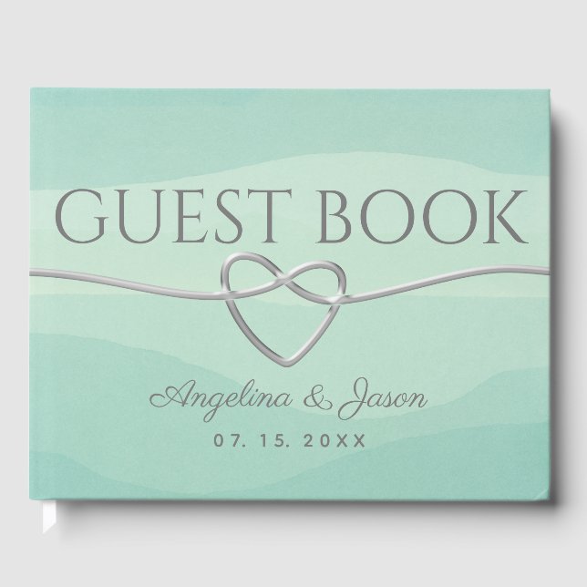 Livre D'or Simple mariage vert (Recto)