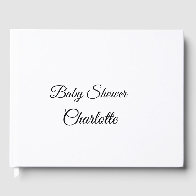 Livre D'or SIMPLE MINIMAL.CUTIE ADD NAME BABY baby shower Thr (Recto)