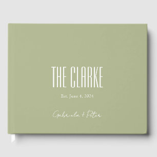 Livre D'or Simple minimaliste Mint vert Mariage moderne