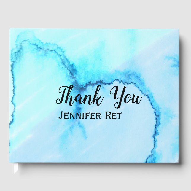 Livre D'or simple minimum calligraphy thank you add nam (Recto)