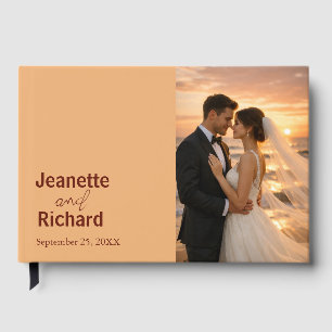 Livre D'or Simple Moderne Minimaliste Mariage de Plage au Cou