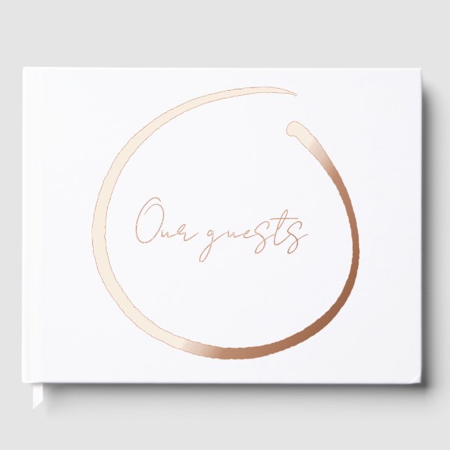 Livre D'or Simple Nos invités Mariage Real Foil (Recto)
