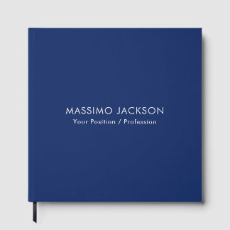 Livre D'or Simple Plain Minimalist Elegant Modern Blue
