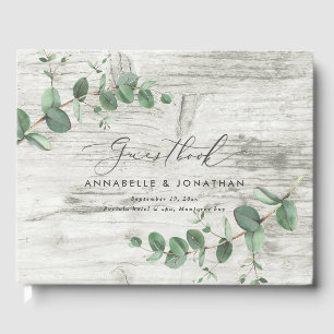 livre d'or simple rustique en bois blanc eucalyptu