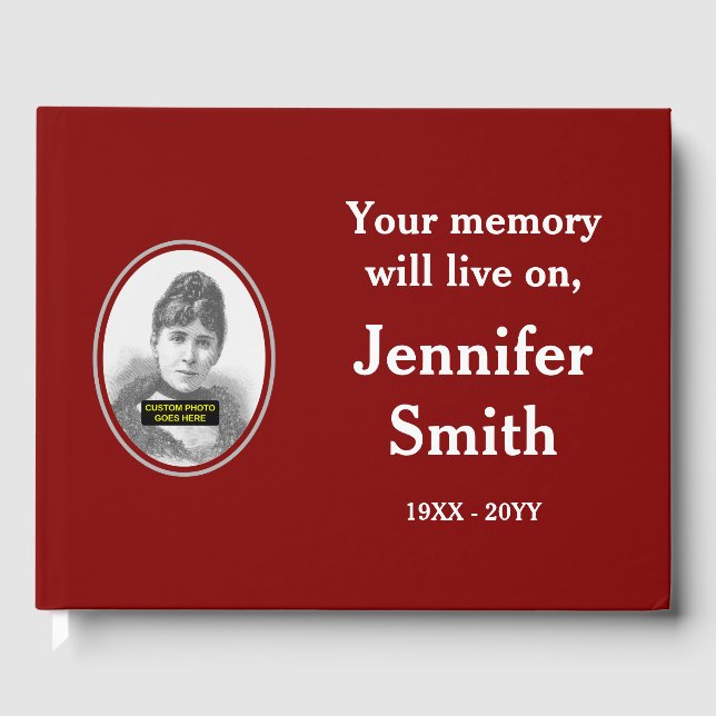 Livre d'or Simple & Simple Memories; Photo personn (Recto)