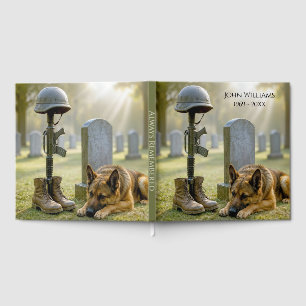 Livre D'or Site de la tombe commémorative du soldat avec chie