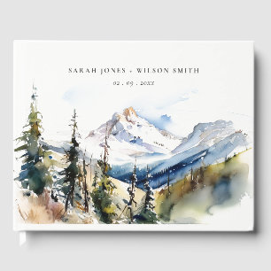 Livre D'or Ski Mountain Telluride Colorado Mariage aquarelle