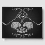 Livre D'or "Skull in Love" Skeletons Vintages Mariage noir<br><div class="desc">Éléments correspondants disponibles.</div>