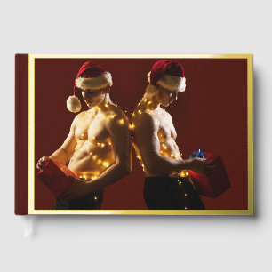 Livre D'or SlipperyJoe's hommes torse nu dos à dos Noël
