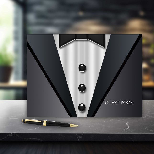 Livre d'or Smoking (Tuxedo wedding and any occasion guest book.)
