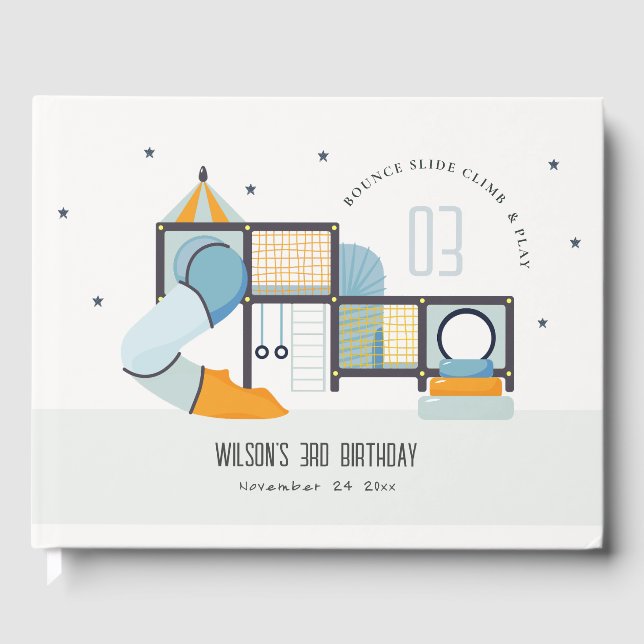 Livre D'or Soft Play Center Indoor Jungle Gym Anniversaire de (Recto)