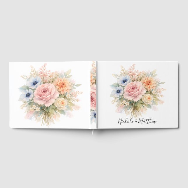 Livre D'or Soft Watercolor Floral Wedding (Complet)