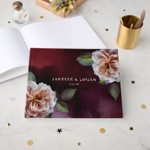 Livre D'or Sombre + Moody Rustique Floral Mariage