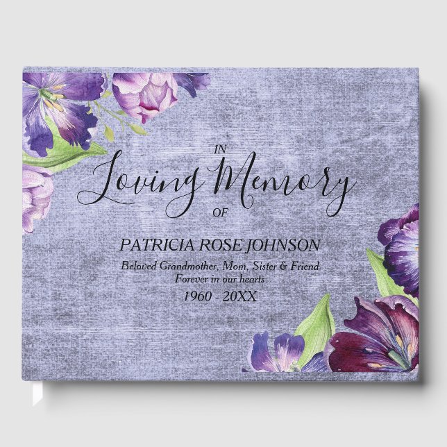 Livre D'or Souvenir des funérailles commémoratives des Tulipe (Recto)