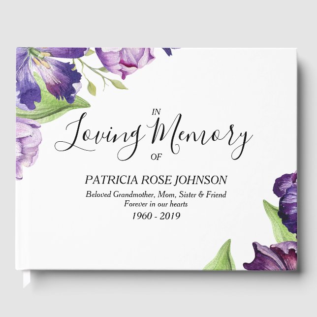 Livre D'or Souvenir des funérailles commémoratives des Tulipe (Recto)