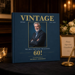 Livre D'or Souvenirs d'anniversaire 60 ans Vintage
