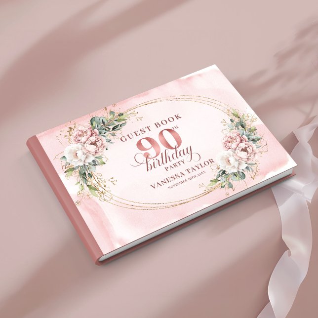 Livre D'or Sparkling Blush Pink Gold Eucalyptus 90th Birthday (Sparkling Blush Pink Gold Eucalyptus 90th Birthday Book

)